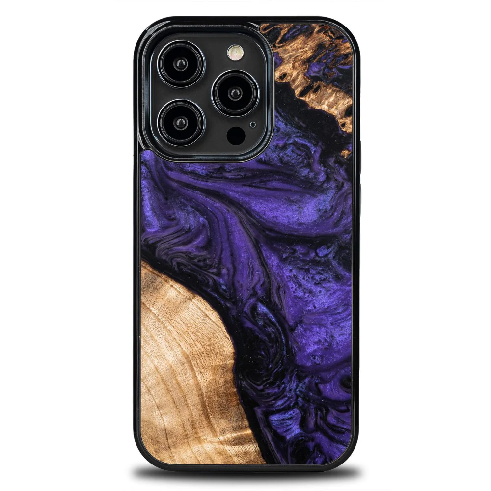 Holzhülle für iPhone 14 Pro, Bewood Unique Violet