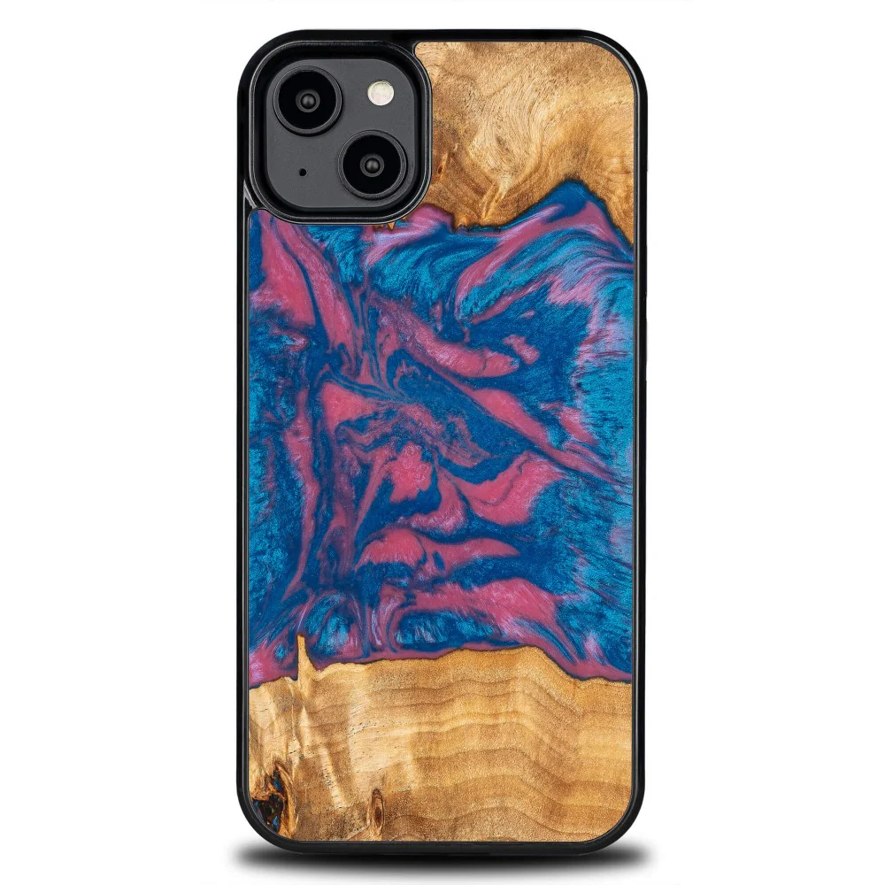 Holzhülle für iPhone 15 Plus, Bewood Unique Neons Vegas