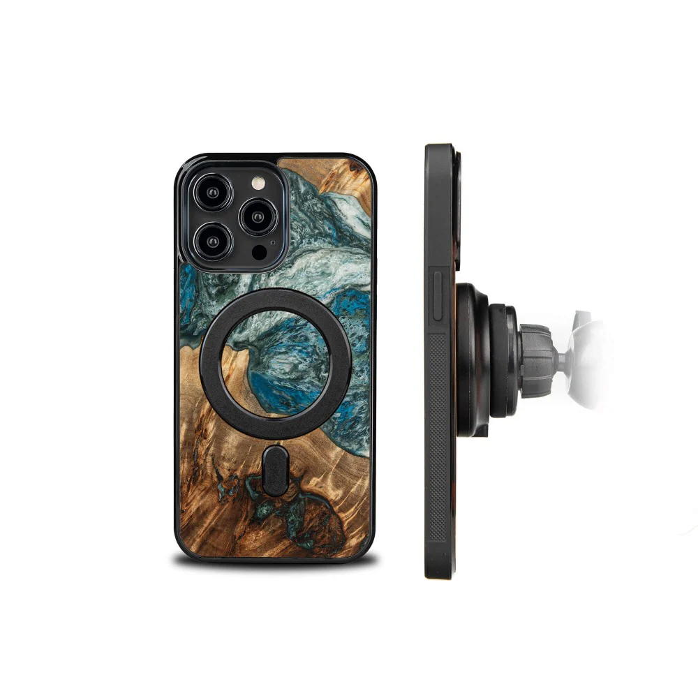 Holzhülle für iPhone 15 Pro Max, Bewood Unique Planets Erde für MagSafe - Image 2