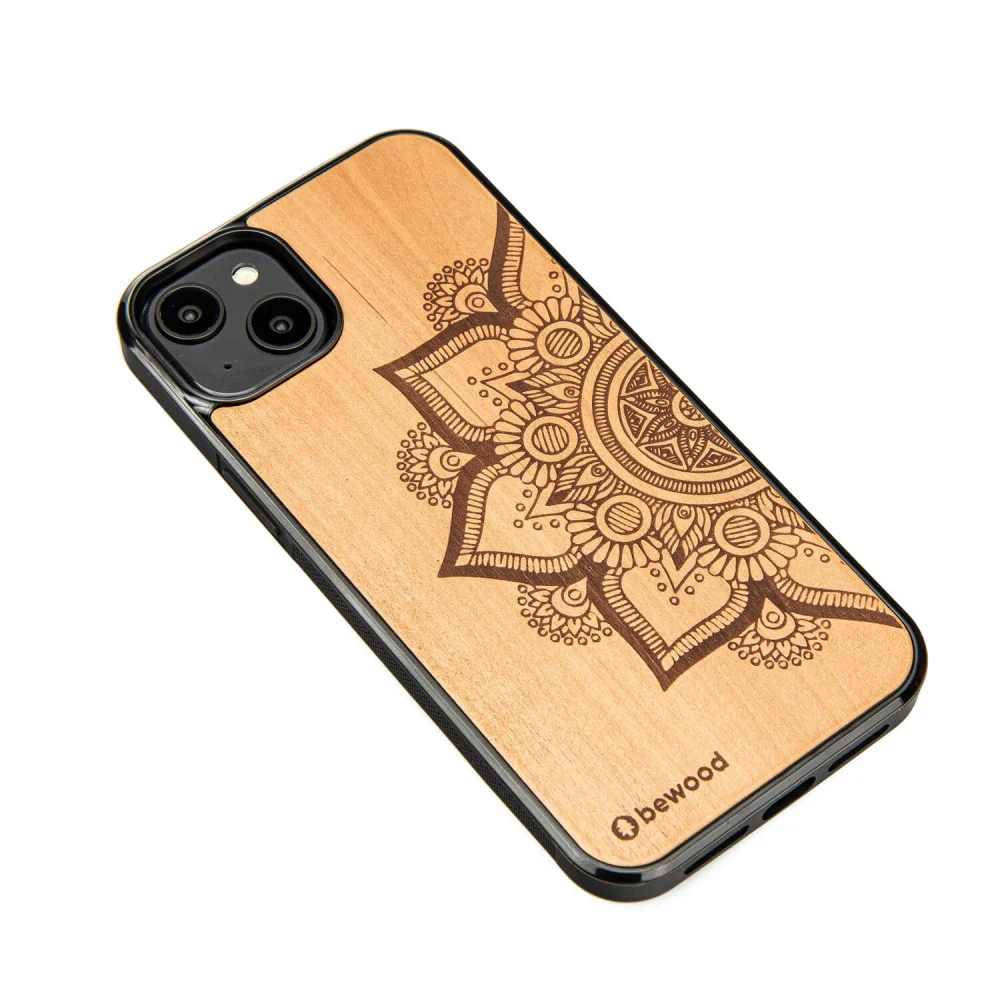 Holzhülle für iPhone 14 Plus, Bewood Apfelbaum Mandala - Image 2