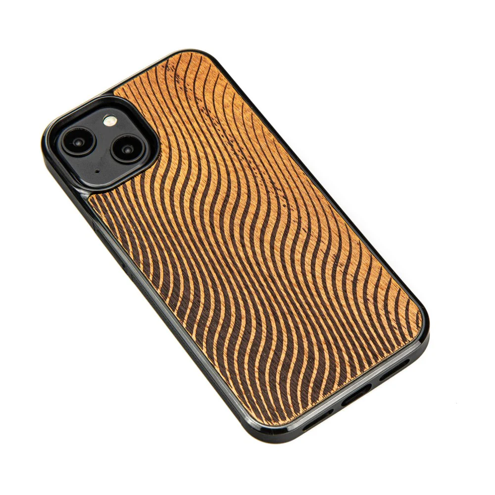 Holzhülle für iPhone 14, Bewood Merbauwellen - Image 2