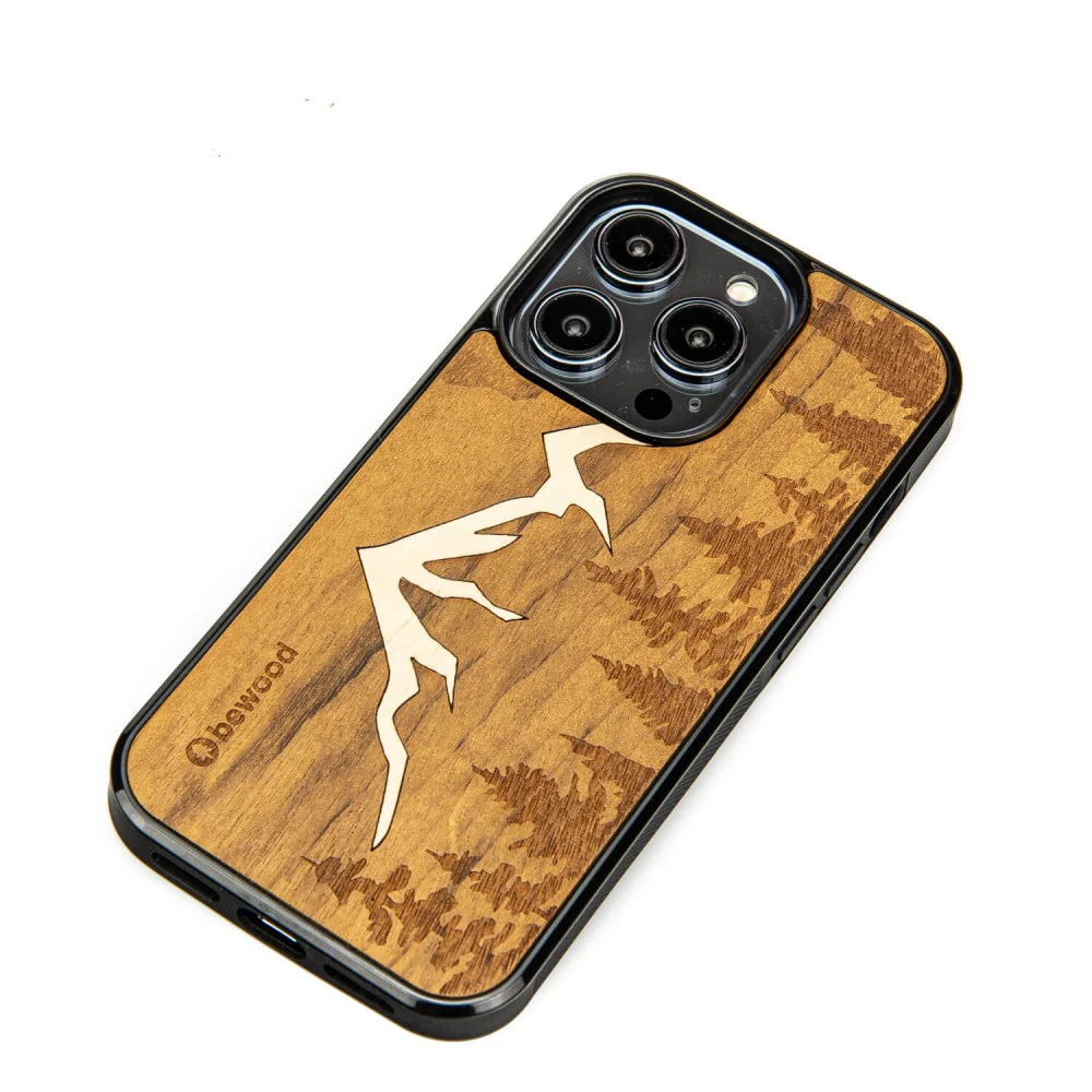 Holzhülle für iPhone 14 Pro, Bewood Imbuia-Gebirge - Image 2