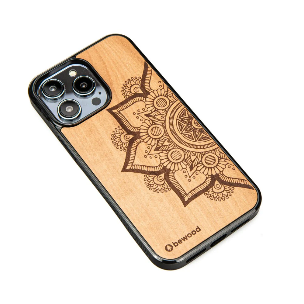 Holzhülle für iPhone 14 Pro Max, Bewood Apfelbaum Mandala - Image 2