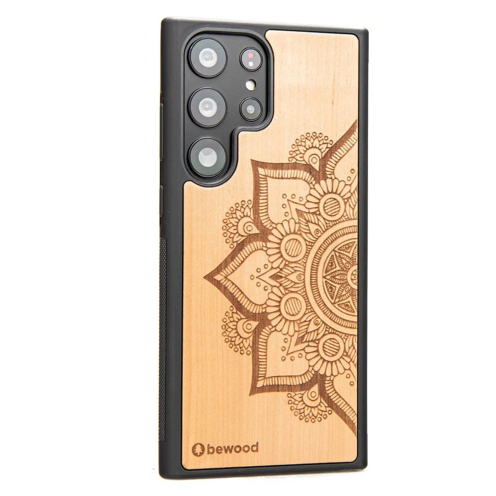 Holzhülle für Galaxy S23 Ultra, Bewood Apfelbaum Mandala - Image 2