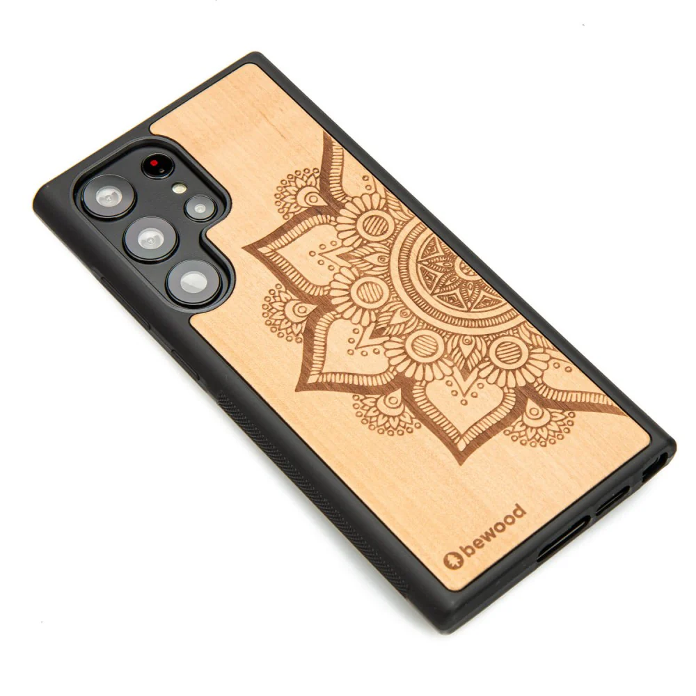 Holzhülle für Galaxy S23 Ultra, Bewood Apfelbaum Mandala - Image 3