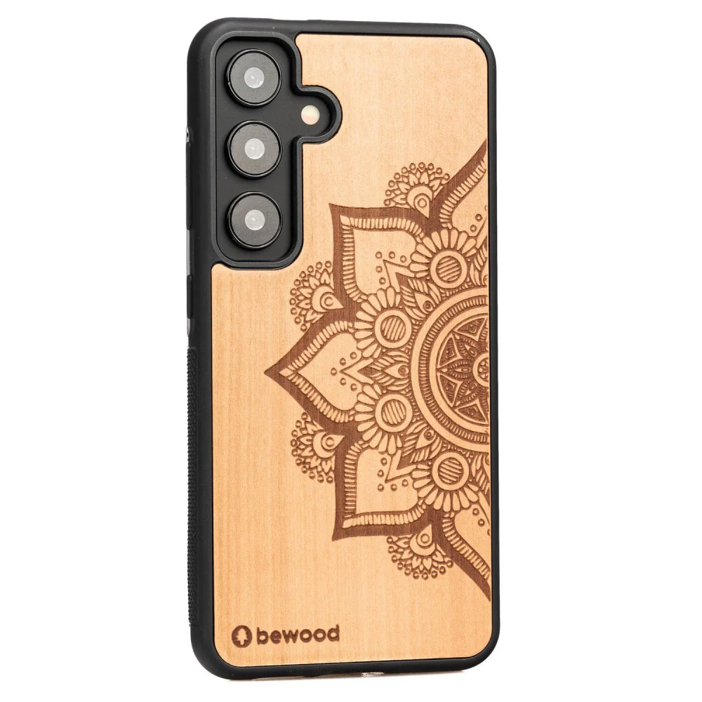 Holzhülle für Galaxy S24, Bewood Apfelbaum Mandala - Image 2