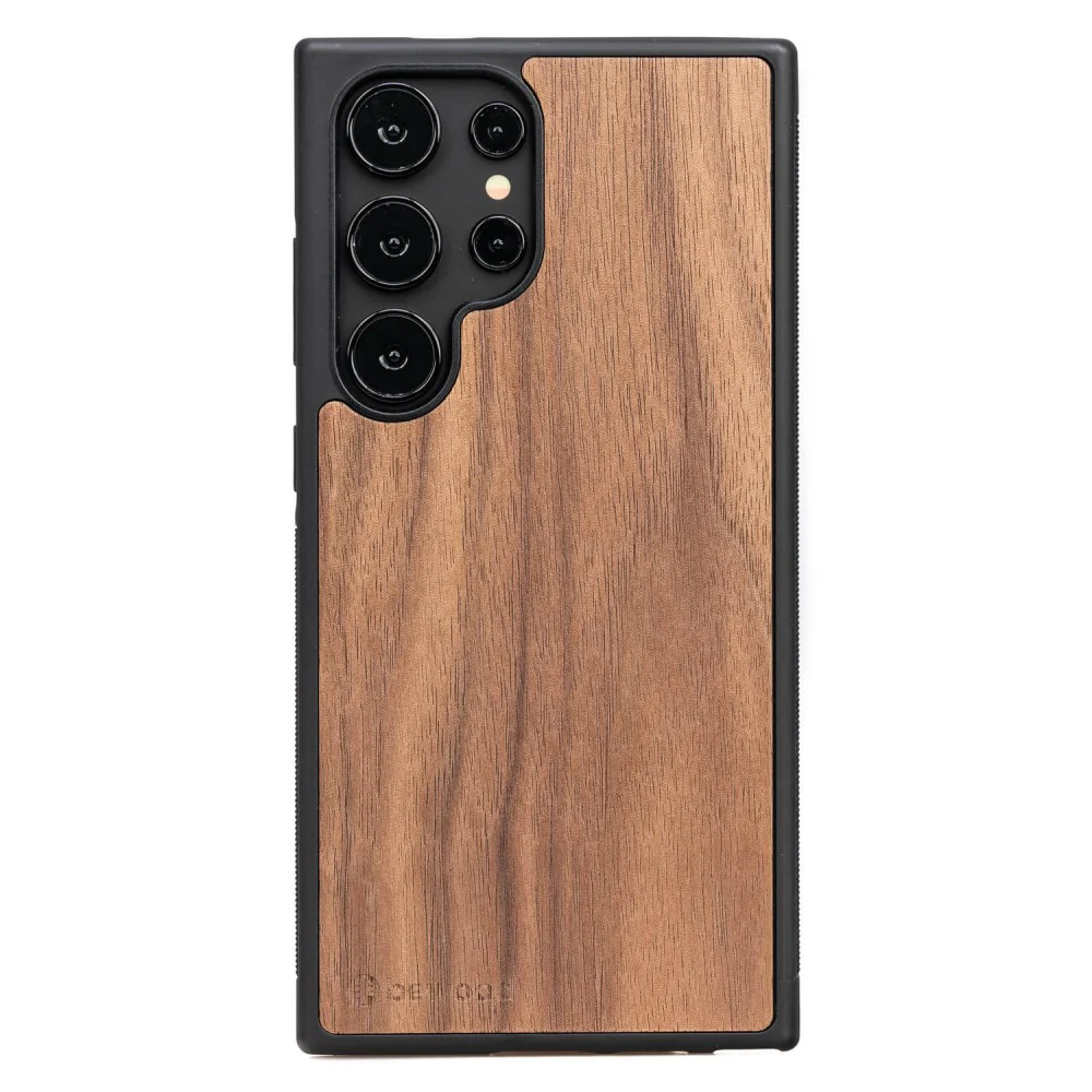 Holzhülle für Galaxy S24 Ultra, Bewood Amerikanischer Nussbaum