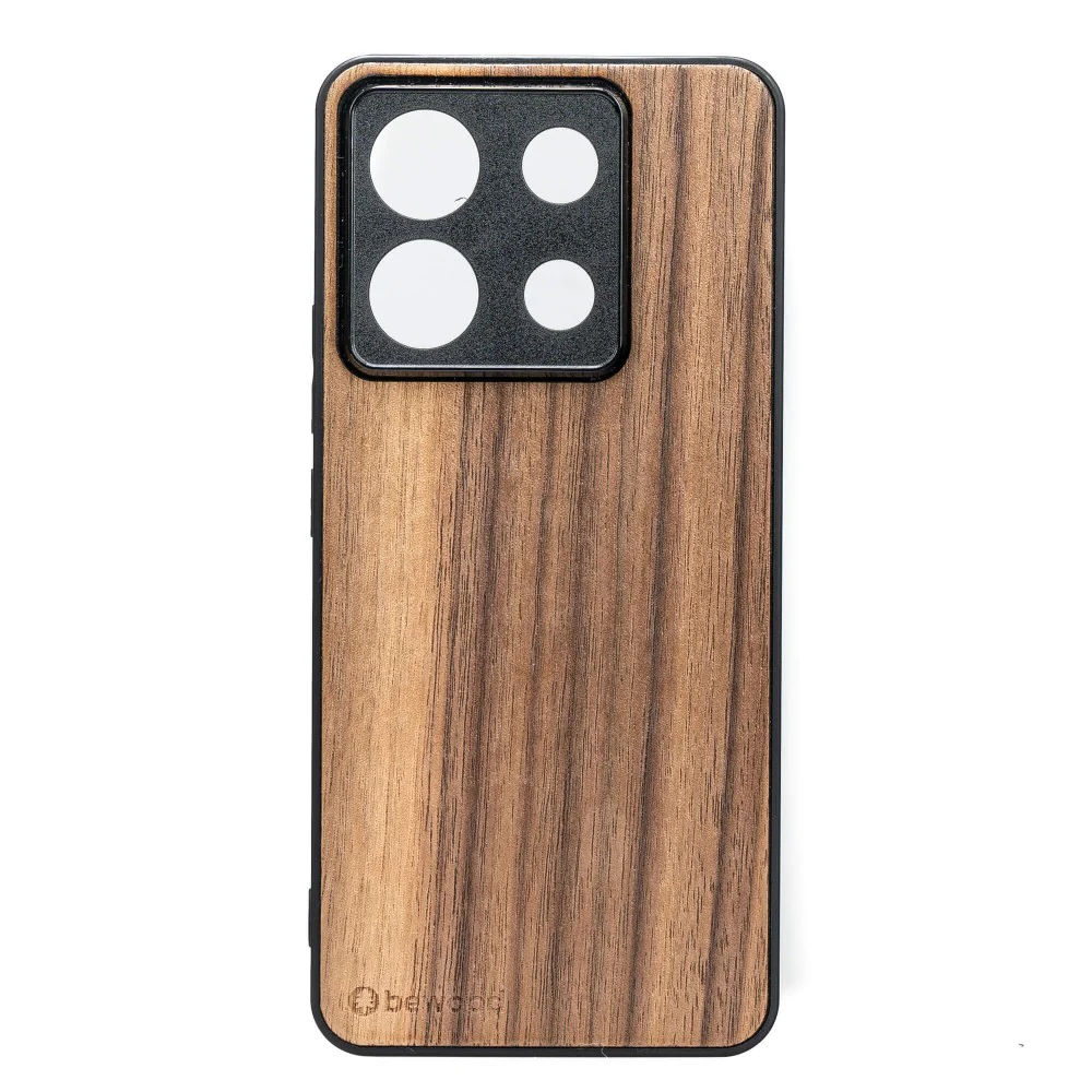 Holzhülle für Xiaomi Redmi Note 13 5G, Bewood Amerikanischer Nussbaum