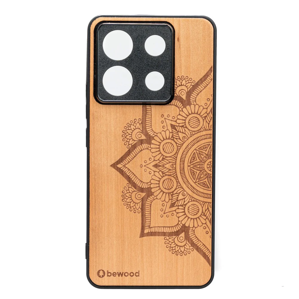 Holzhülle für Xiaomi Redmi Note 13 5G, Bewood Apfelbaum Mandala