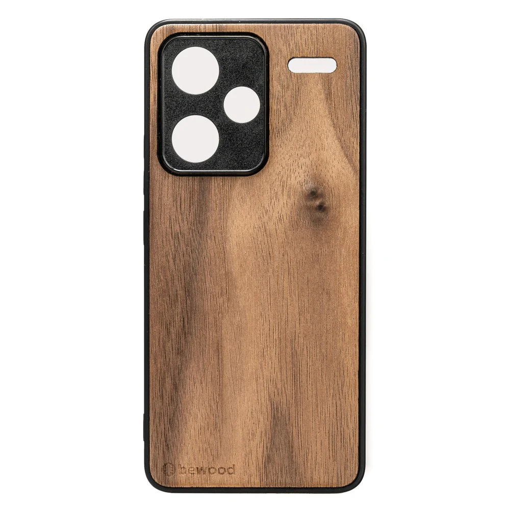 Holzhülle für Xiaomi Redmi Note 13 Pro+ 5G, Bewood Amerikanischer Nussbaum