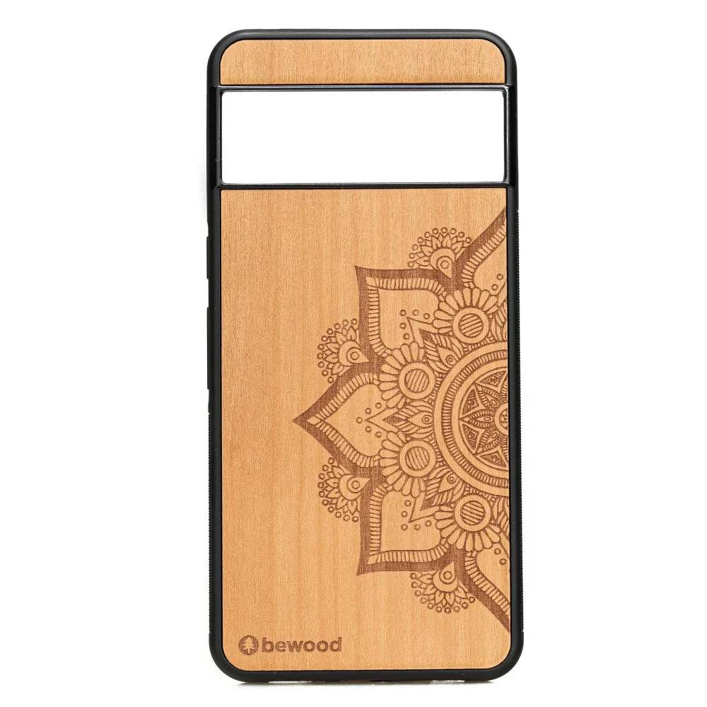 Holzhülle für Google Pixel 8, Bewood Apfelbaum Mandala