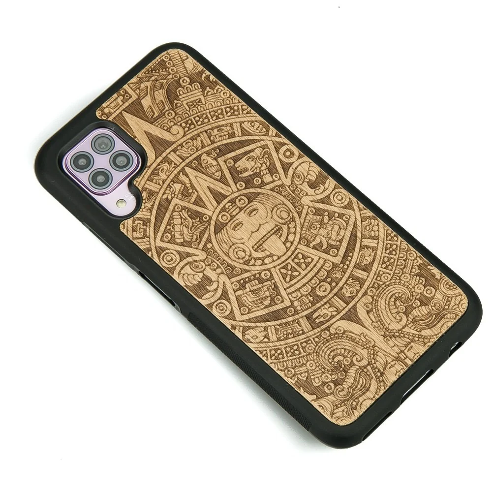 Holzhülle für Huawei P40 Lite, Bewood Aniegre Aztekischer Kalender - Image 2