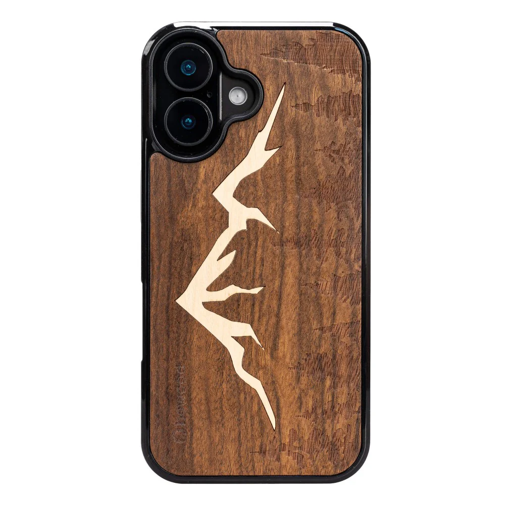 Holzhülle für iPhone 16, Bewood Imbuia-Gebirge