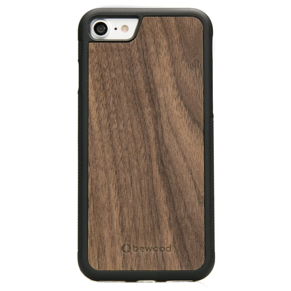 Holzhülle für iPhone SE 2022 / 2020 / 8 / 7, Bewood Amerikanischer Nussbaum
