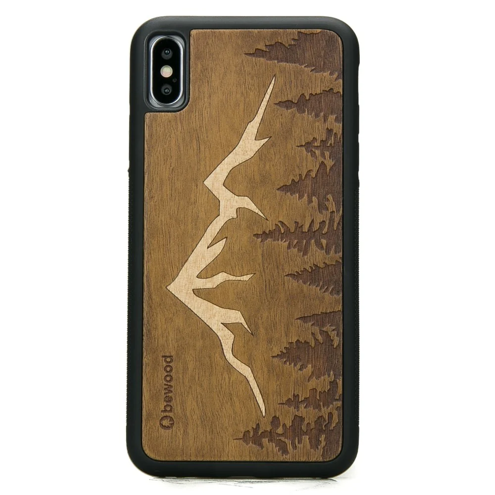 Holzhülle für iPhone Xs Max, Bewood Imbuia-Gebirge