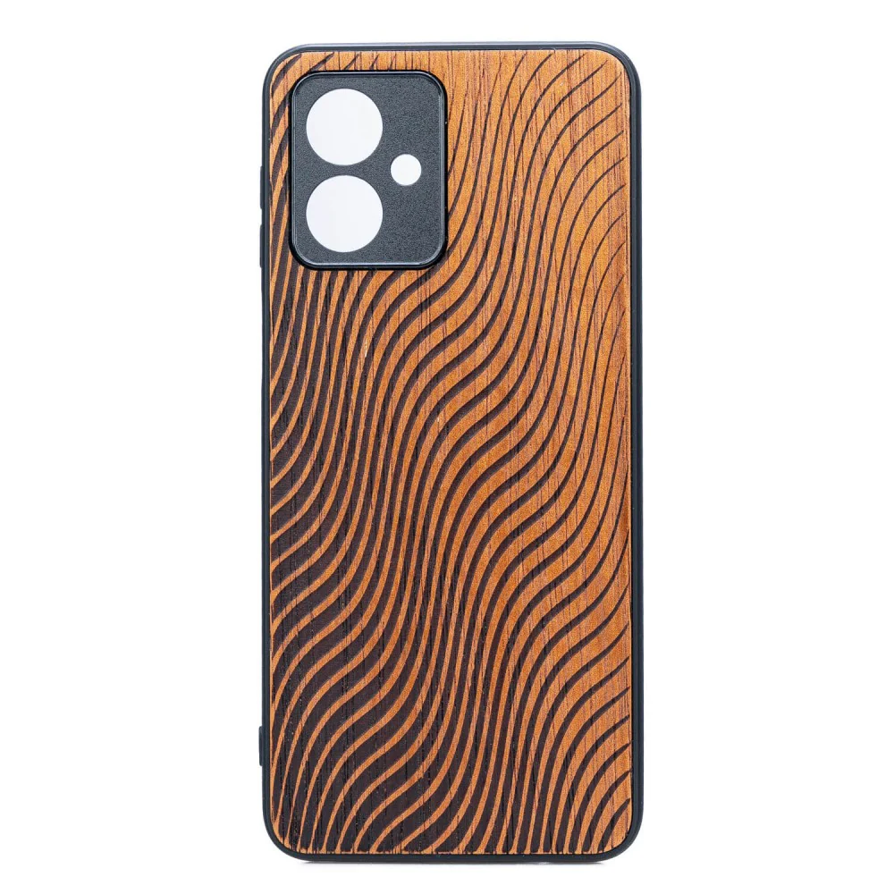 Holzhülle für Motorola Moto G54 5G, Bewood Merbauwellen