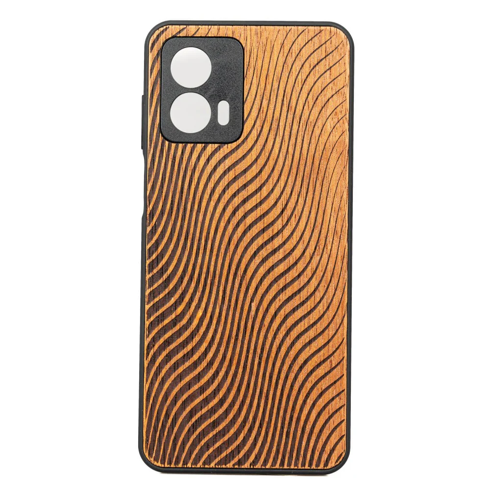 Holzhülle für Motorola Moto G53 5G, Bewood Merbauwellen