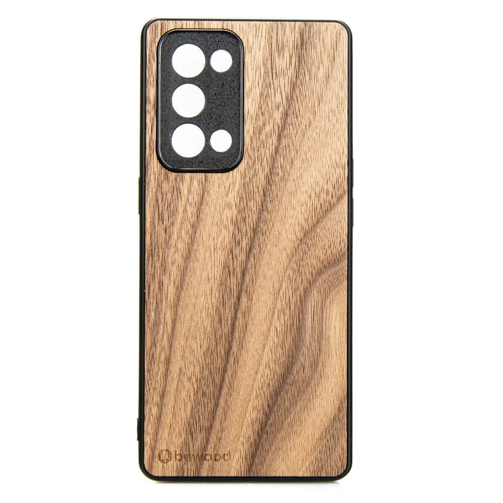Holzhülle für Oppo Reno 6 Pro 5G, Bewood Amerikanischer Nussbaum