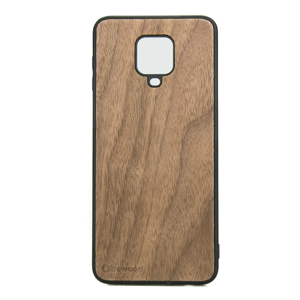 Holzhülle für Xiaomi Redmi Note 9S/9 Pro/9 Pro Max, Bewood Amerikanischer Nussbaum