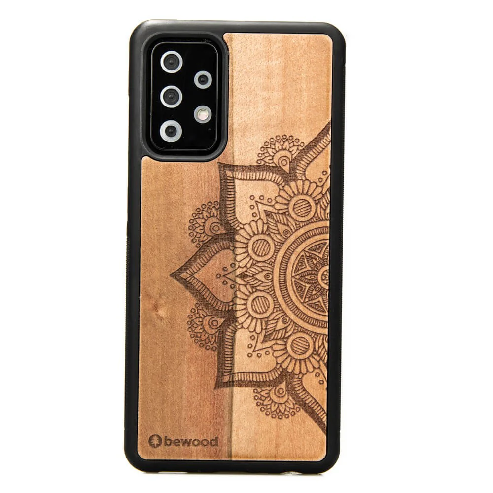 Holzhülle für Galaxy A72 5G, Bewood Apfelbaum Mandala