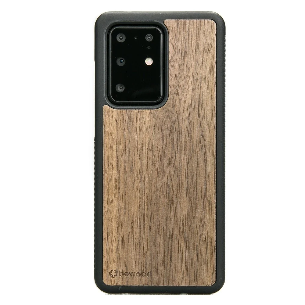 Holzhülle für Galaxy S20 Ultra, Bewood Amerikanischer Nussbaum