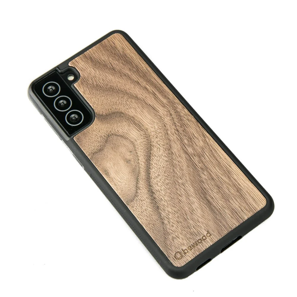 Holzhülle für Galaxy S21, Bewood Amerikanischer Nussbaum - Image 2