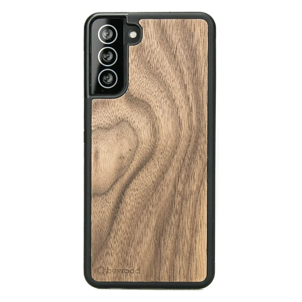 Holzhülle für Galaxy S21 FE, Bewood Amerikanischer Nussbaum