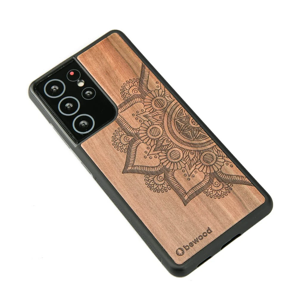 Holzhülle für Galaxy S21 Ultra, Bewood Apfelbaum Mandala - Image 2