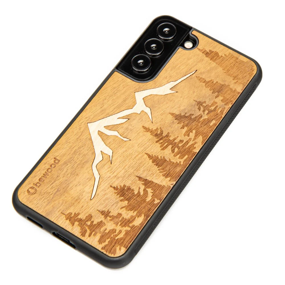 Holzhülle für Galaxy S22 Plus, Bewood Imbuia-Gebirge - Image 2