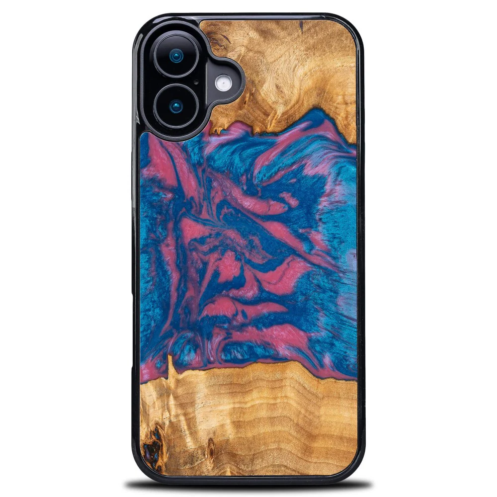 Holzhülle für iPhone 16, Bewood Unique Neons Vegas