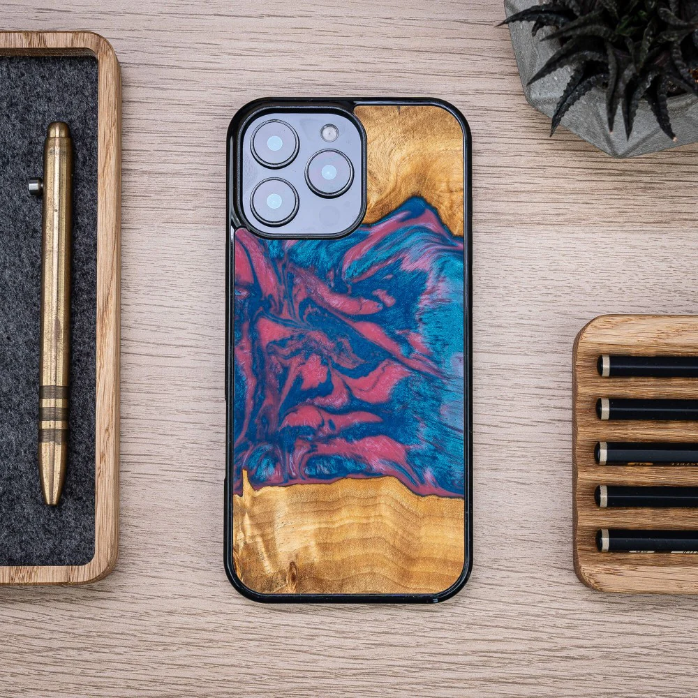 Holzhülle für iPhone 16 Pro Max, Bewood Unique Neons Vegas - Image 3