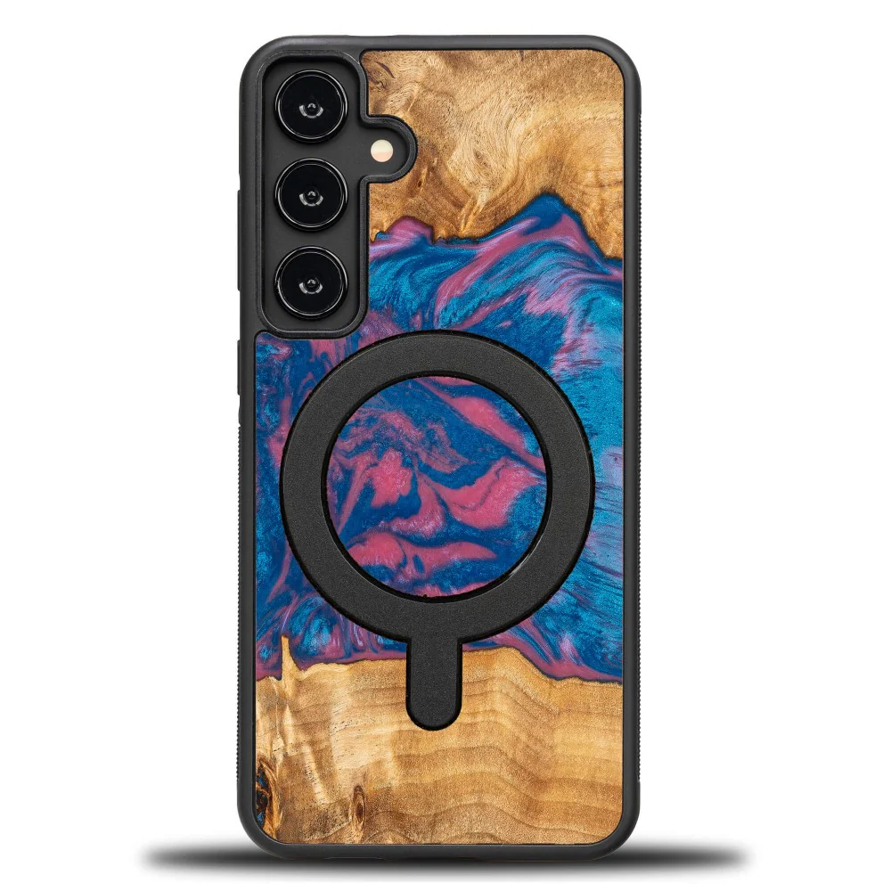 Holzhülle für Galaxy S24 Plus, Bewood Unique Neons Vegas für MagSafe