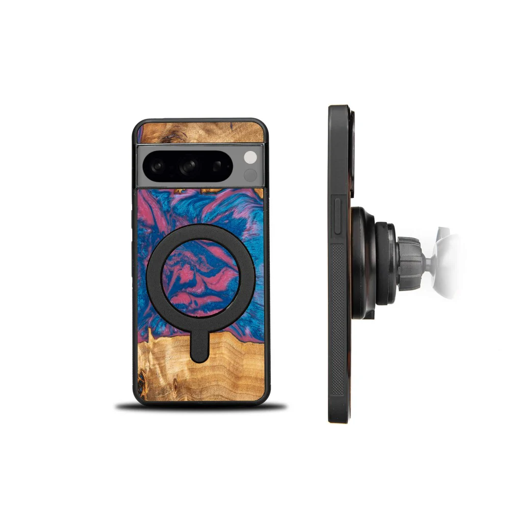 Holzhülle für Google Pixel 8 Pro, Bewood Unique Neons Vegas für MagSafe - Image 2