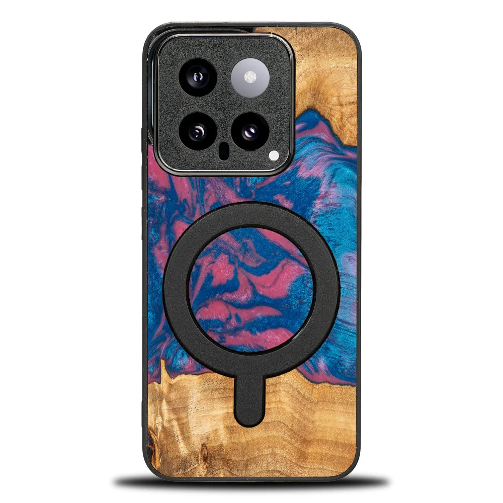 Holzhülle für Xiaomi 14 Pro, Bewood Unique Neons Vegas für MagSafe