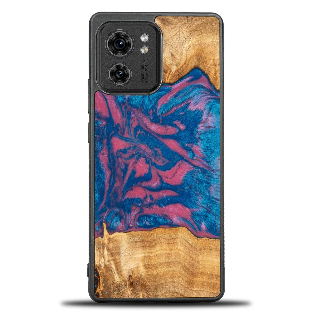 Holzhülle für Motorola Edge 40, Bewood Unique Neons Vegas