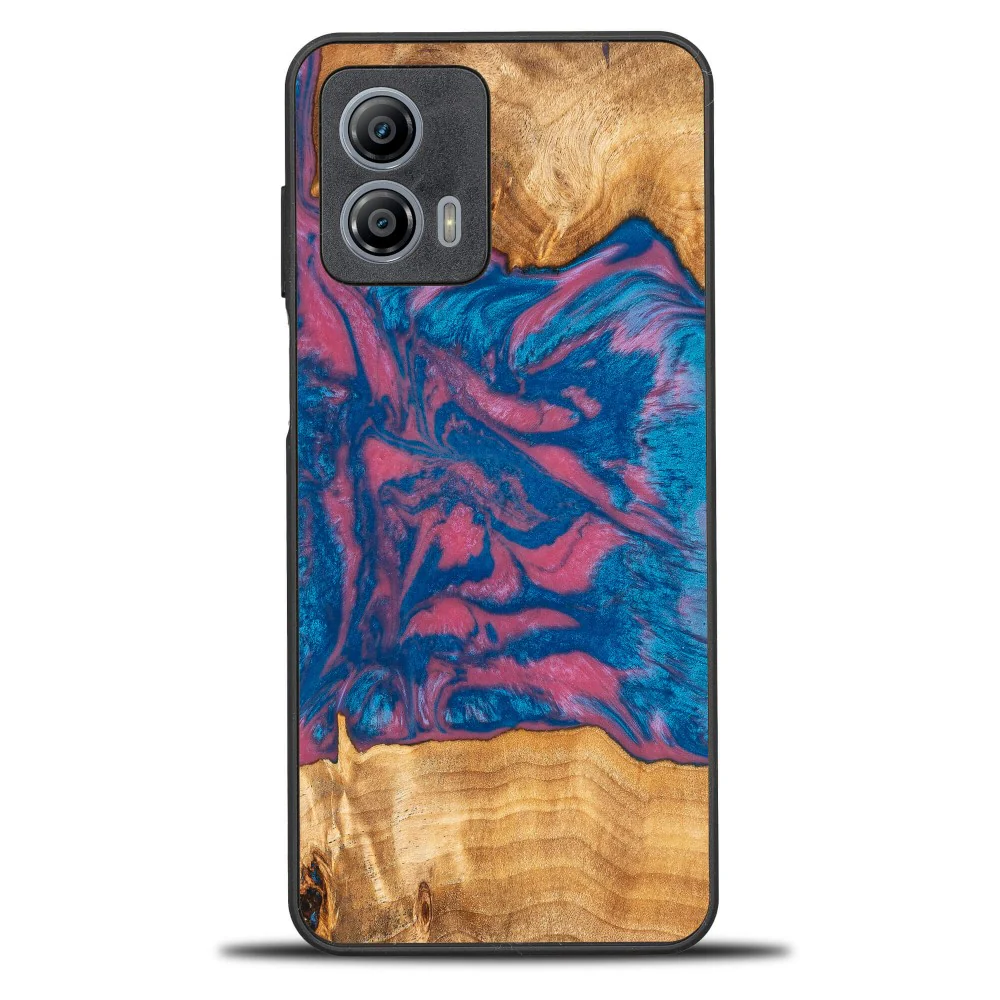 Holzhülle für Motorola Moto G53 5G, Bewood Unique Neons Vegas