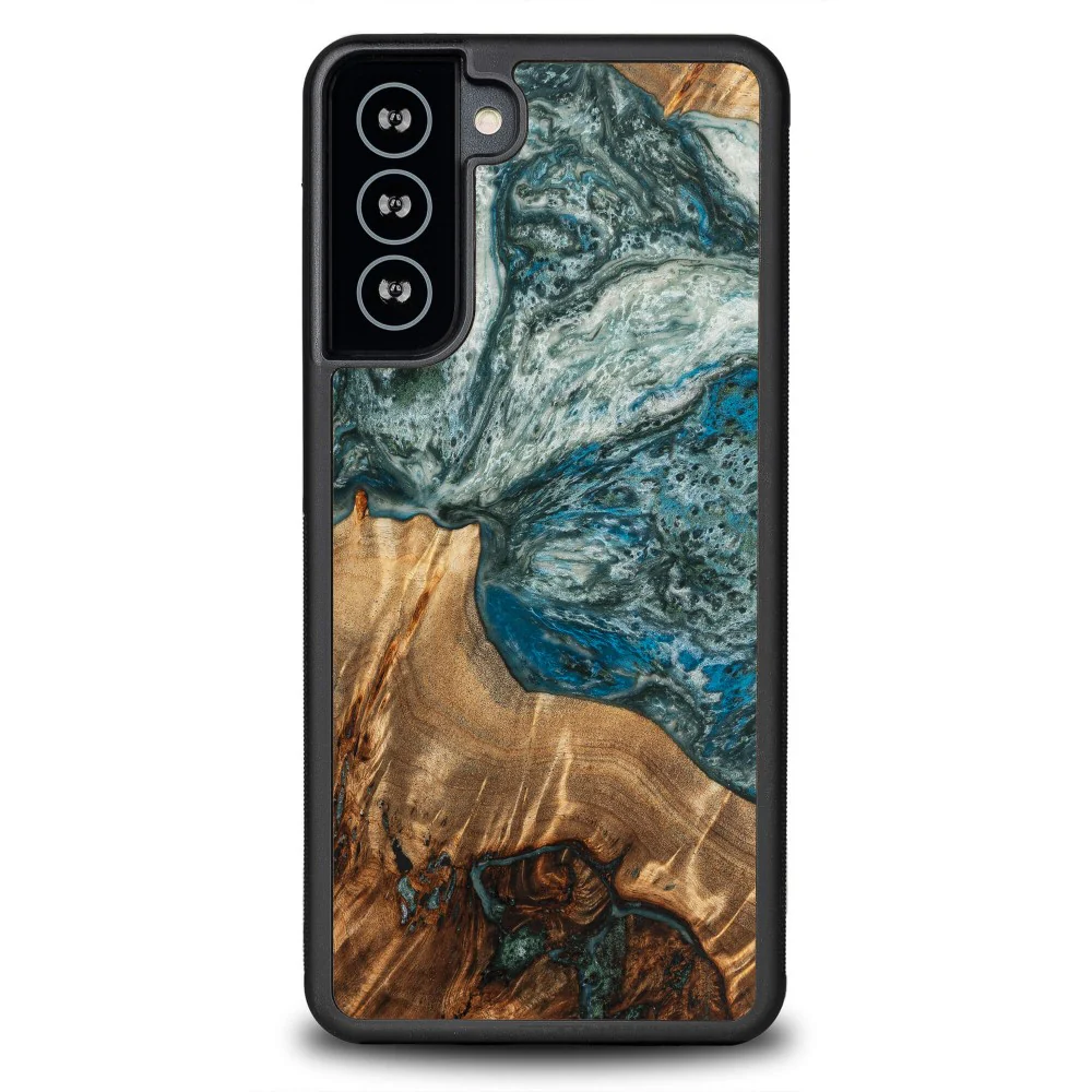 Holzhülle für Galaxy S21, Bewood Unique Planets Erde