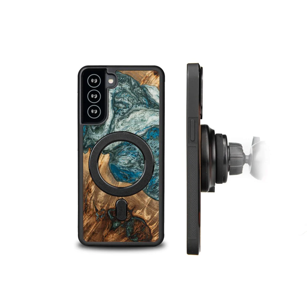 Holzhülle für Galaxy S21, Bewood Unique Planets Erde - Image 2