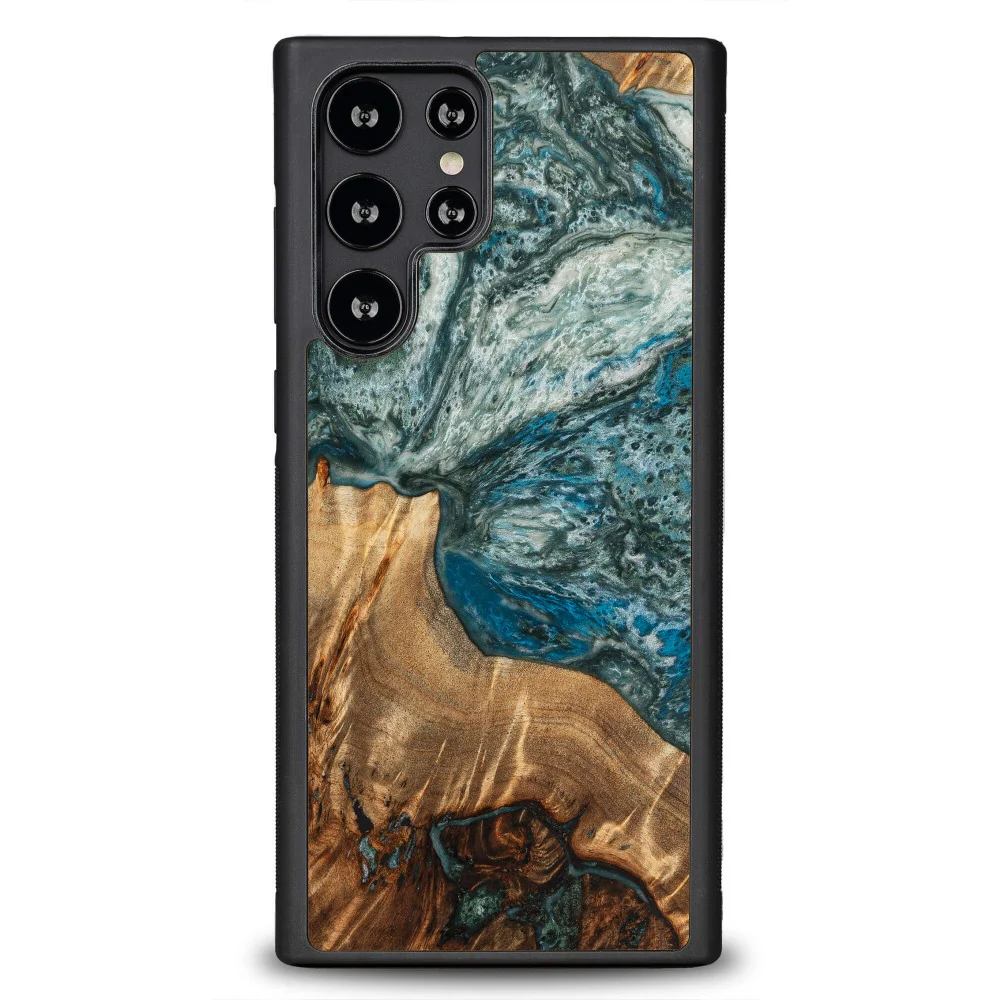 Holzhülle für Galaxy S22 Ultra, Bewood Unique Planets Erde