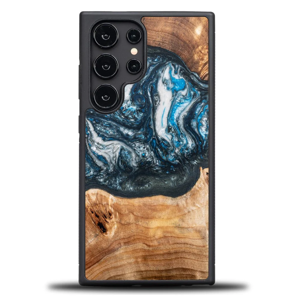Holzhülle für Galaxy S24 Ultra, Bewood Unique Planets Erde