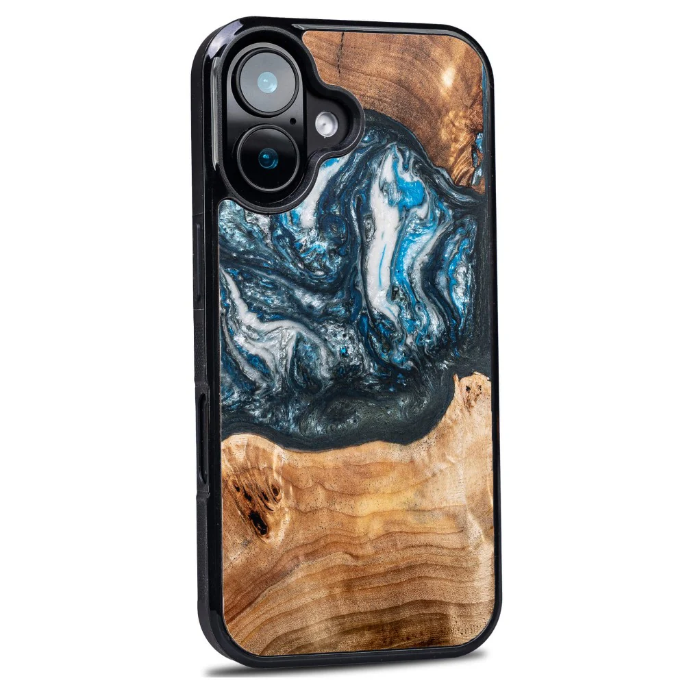 Holzhülle für iPhone 16, Bewood Unique Planets Erde - Image 2