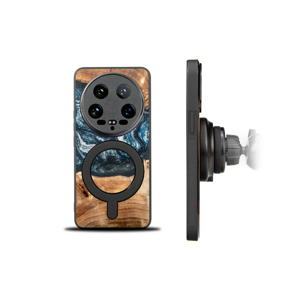 Holzhülle für Xiaomi 14 Ultra, Bewood Unique Planets Erde für MagSafe - Image 2