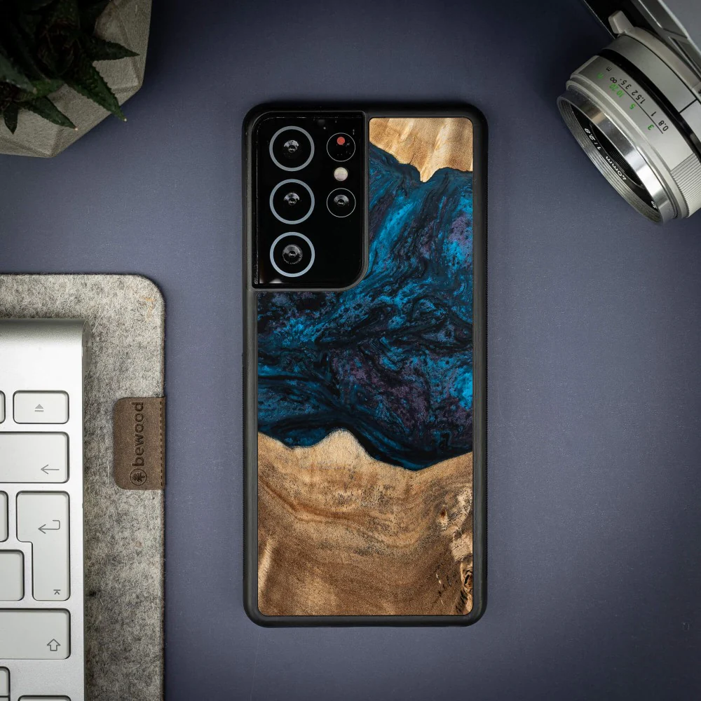 Holzhülle für Galaxy S21 Ultra, Bewood Unique Planets Neptun - Image 2