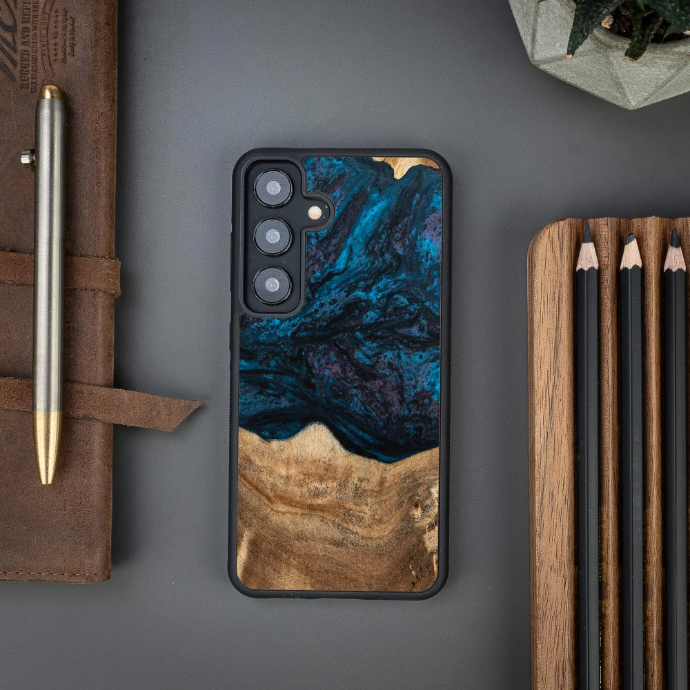 Holzhülle für Galaxy S24, Bewood Unique Planets Neptun - Image 2