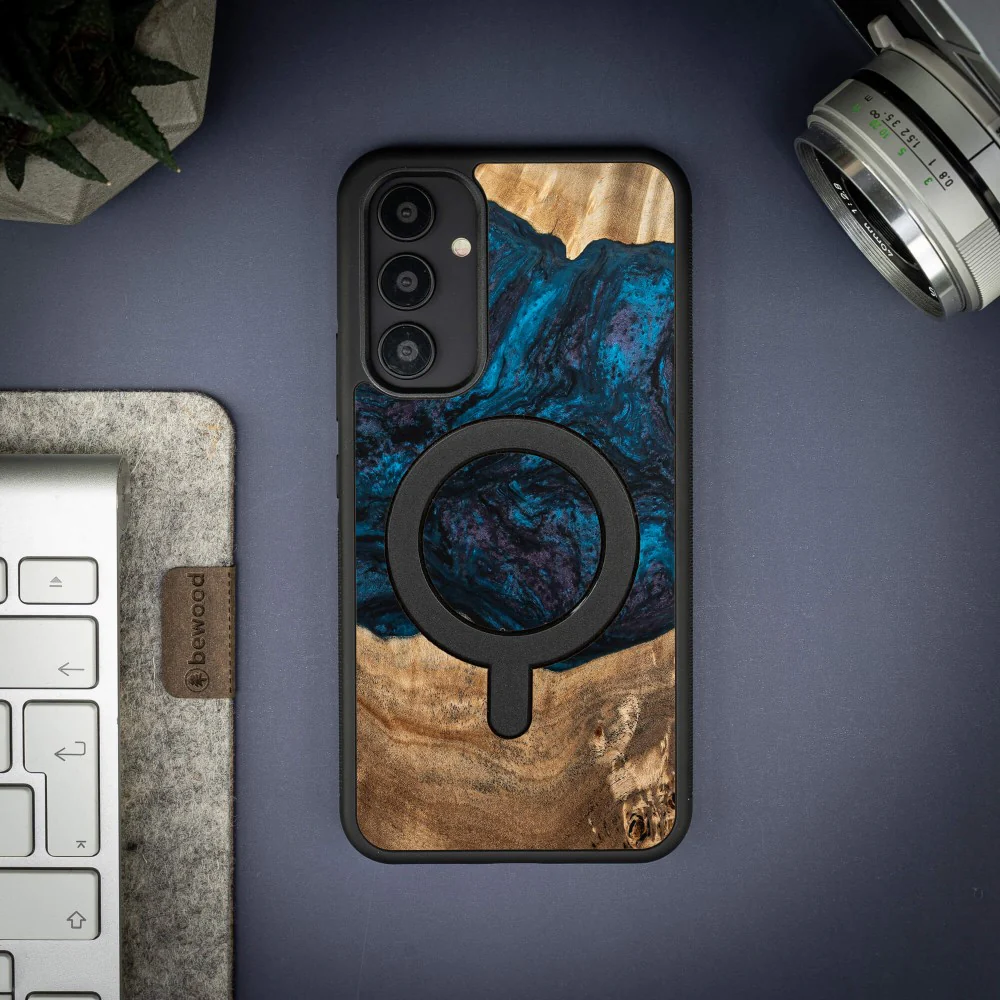 Holzhülle für Galaxy A54 5G, Bewood Unique Planets Neptun für MagSafe - Image 3