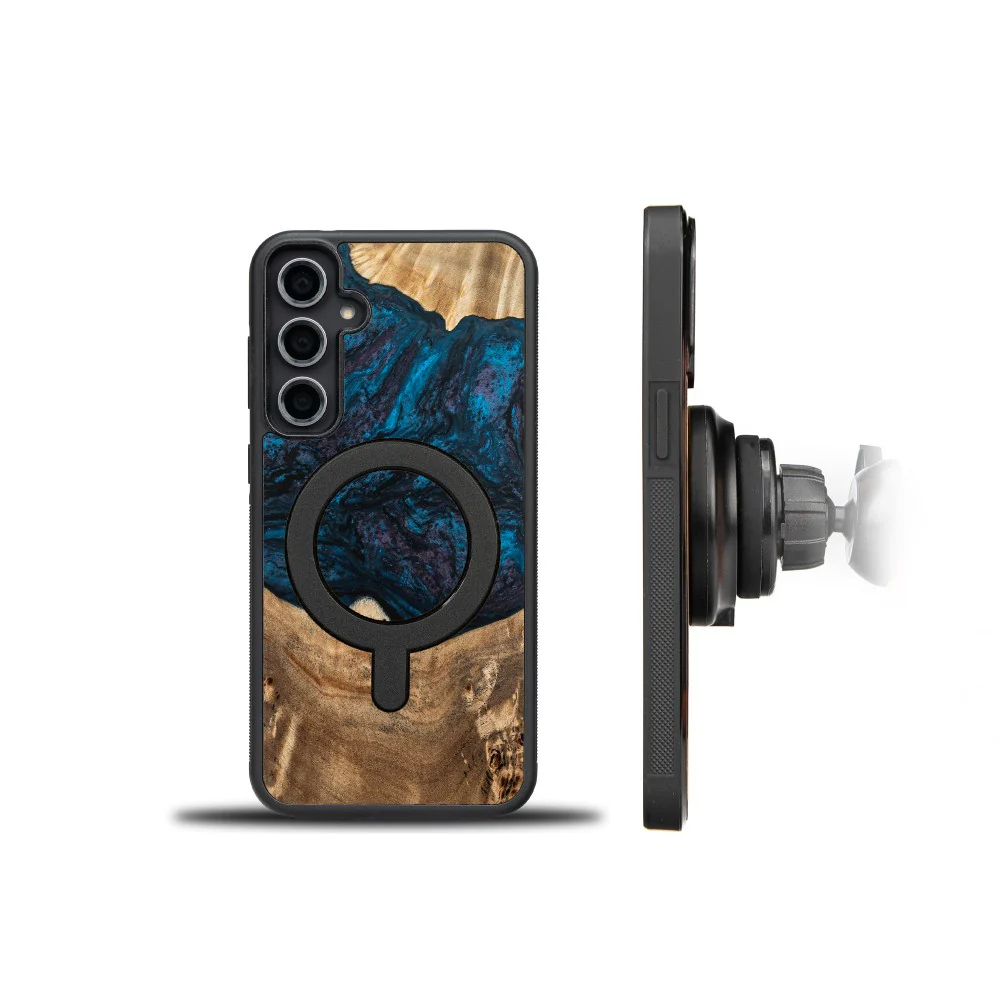Holzhülle für Galaxy S23 FE, Bewood Unique Planets Neptun für MagSafe - Image 2