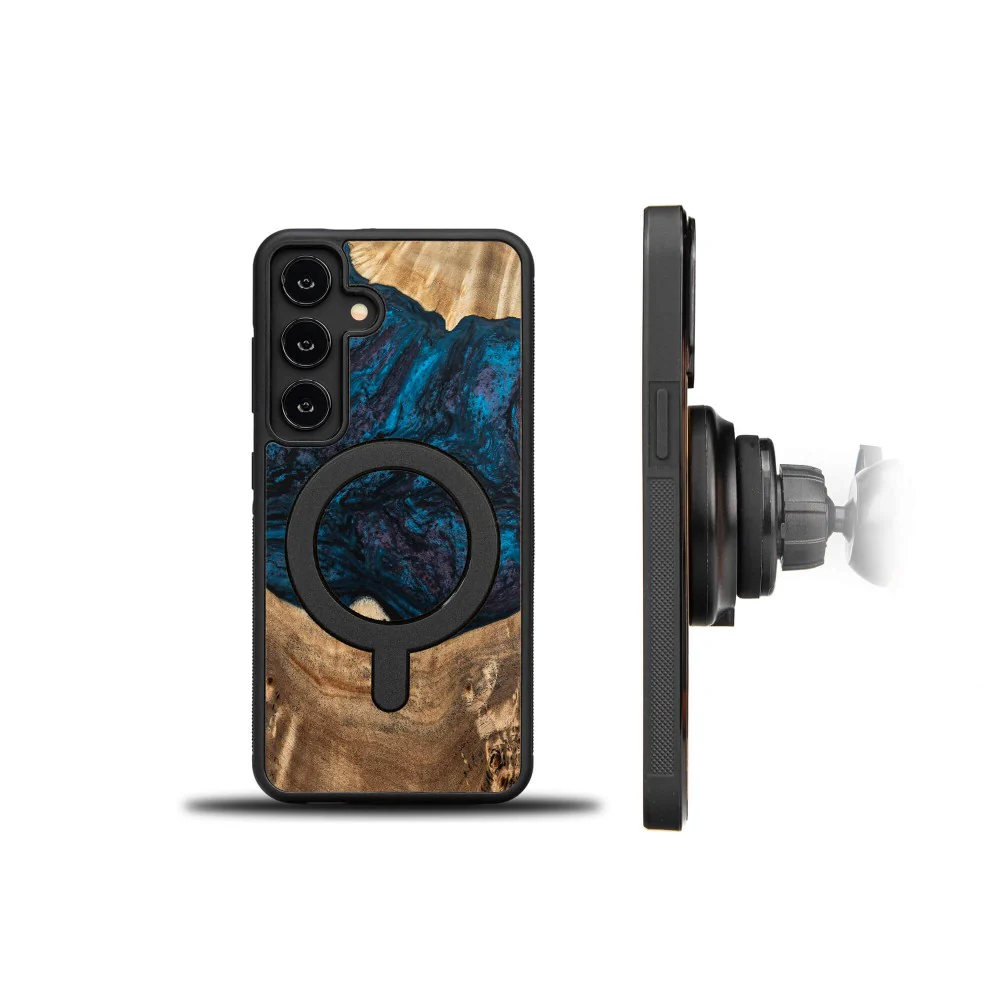 Holzhülle für Galaxy S24, Bewood Unique Planets Neptun für MagSafe - Image 2