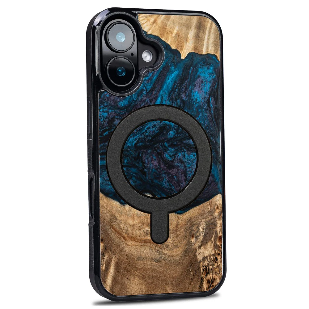 Holzhülle für iPhone 16, Bewood Unique Planets Neptun für MagSafe - Image 2