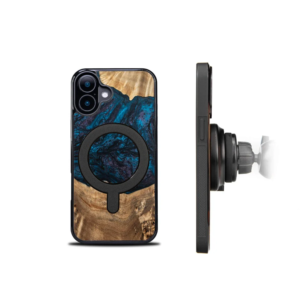 Holzhülle für iPhone 16, Bewood Unique Planets Neptun für MagSafe - Image 3