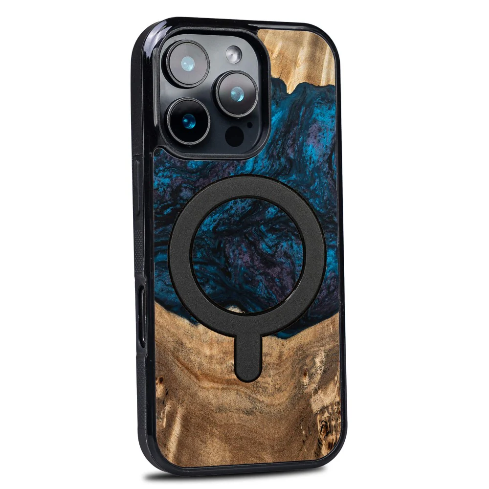 Holzhülle für iPhone 16 Pro, Bewood Unique Planets Neptun für MagSafe - Image 2